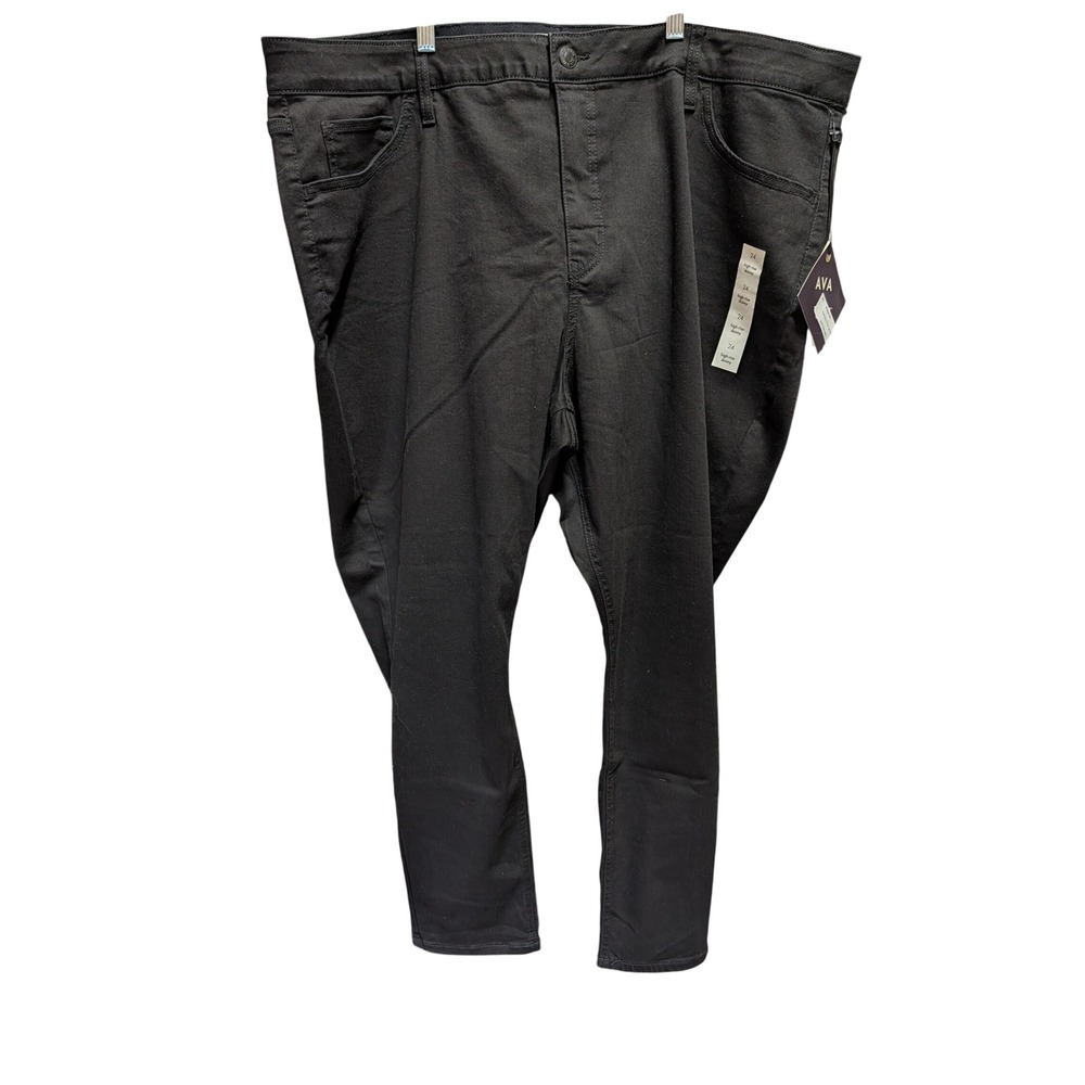 Ava & Viv Skinny Jeans Women 24 Black New High Rise Stretch Denim Pants